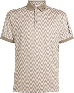 J.Lindeberg Tour Tech Print Polo Shirt - White