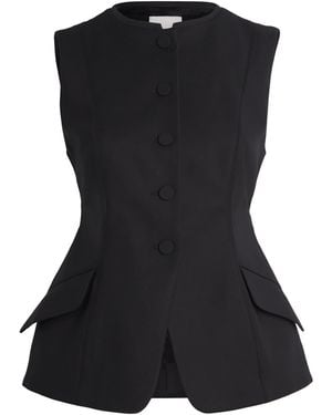 Sandro Cotton-Blend Peplum Waistcoat - Black