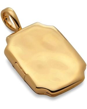 Monica Vinader Vermeil Signature Locket Pendant - Natural