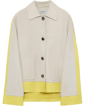 Loewe Suede And Leather Panelled Jacket - Natural
