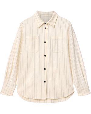 AllSaints Stripe Olga Shirt - Natural
