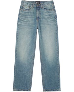 The Kooples Logo-Patch Boyfriend Jeans - Blue