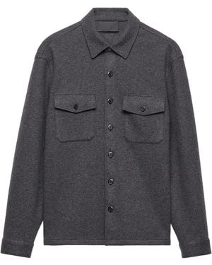 Prada Wool-Cashmere Overshirt - Grey