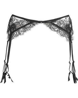 Kiki de Montparnasse Lace-Insert Garter Belt - Black