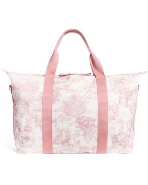 Harrods Toile Overnight Packable Bag And Pouch Set - Pink