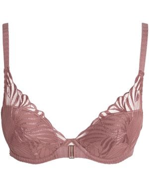 Chantelle Lace Legend Plunge T-Shirt Bra - Pink