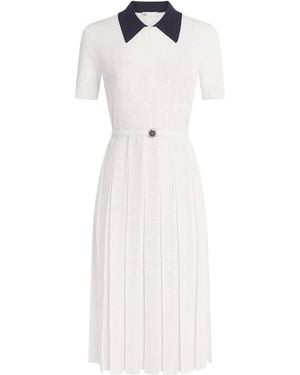 Tory Burch Pointelle-Knit Midi Dress - White