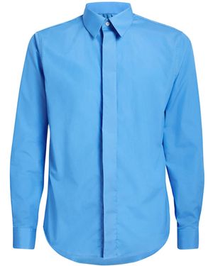 Sandro Cotton Hidden Shirt - Blue
