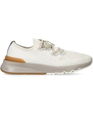 Brunello Cucinelli Knitted Sneakers - White