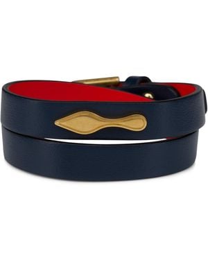 Christian Louboutin Bettina Leather Bracelet - Blue