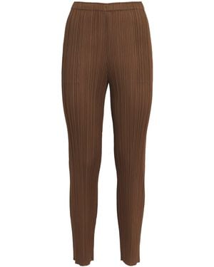 Pleats Please Issey Miyake New Colourful Basics Trousers - Brown