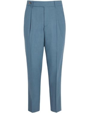 Colombo Cashmere Suit Pants - Blue