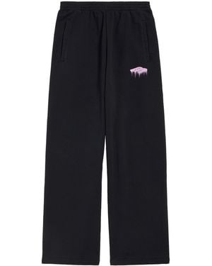 Balenciaga Cotton Wet Brush Baggy Joggers - Black