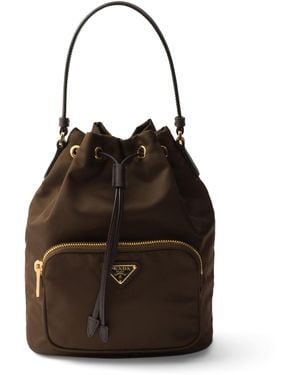Prada Re-Nylon Duet Bucket Bag - Black