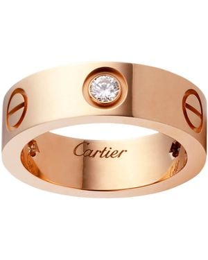Cartier Rose And Diamond Love Ring - Brown