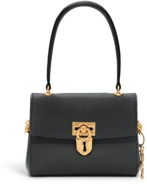 Schiaparelli Mini Leather Secret Top-Handle Bag - Black