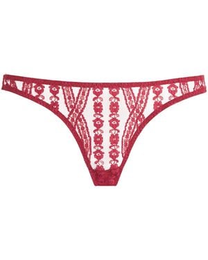 Coco De Mer Lace Renata Brazilian Briefs - Red