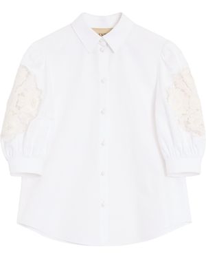 Valentino Lace-Trim Shirt - White