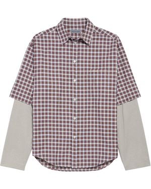 Balenciaga Cotton Layered Wrong Sleeve Shirt - Pink