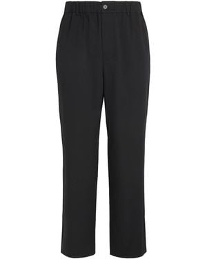 FRAME Cotton Straight Trousers - Black