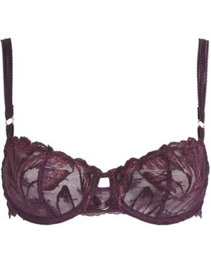 Chantelle Lace Illusions Balconette Bra - Purple