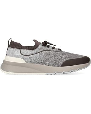 Brunello Cucinelli Knitted Sportiv Sneakers - Gray