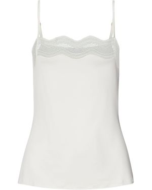 Hanro Square-Neck Cira Pyjama Top - White
