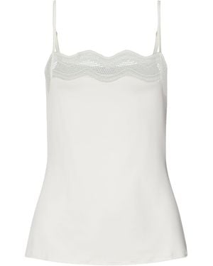 Hanro Square-Neck Cira Pyjama Top - White