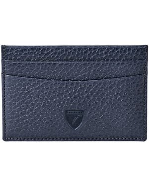 Aspinal of London Leather Logo Card Holder - Blue