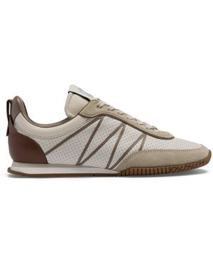 dunhill Leather The Ian Runner Sneakers - Gray