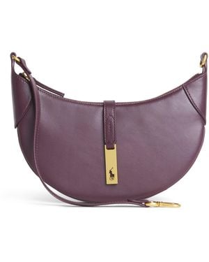 Polo Ralph Lauren Mini Leather Polo Id Shoulder Bag - Purple
