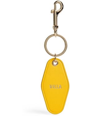 Harrods Leather Villa Keyring - Metallic