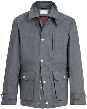 Brunello Cucinelli Virgin Wool Field Jacket - Grey
