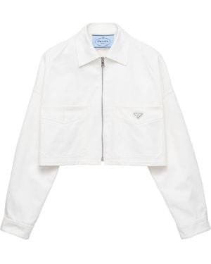 Prada Cotton Blouson Jacket - White