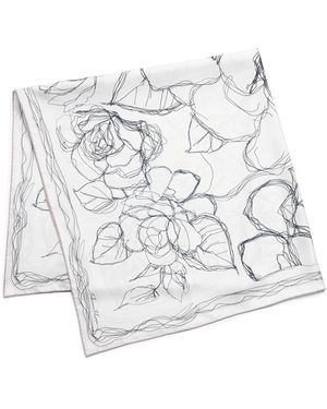 Fabiana Filippi Silk Twill Printed Scarf - White