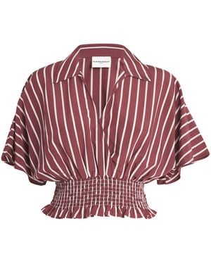 Claudie Pierlot Stripe Crop Top - Red