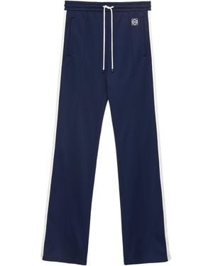 Loewe Anagram Side-Stripe Joggers - Blue