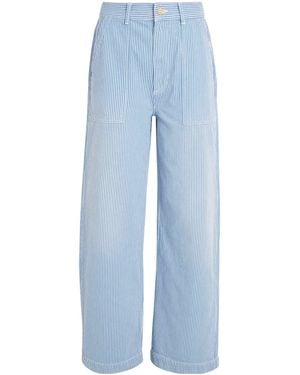 Claudie Pierlot Striped Wide-Leg Jeans - Blue