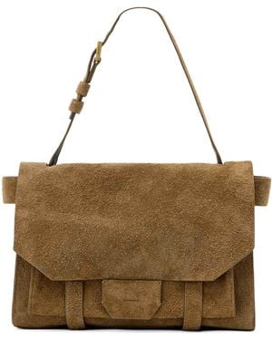 AllSaints Suede Ursa Shoulder Bag - Brown