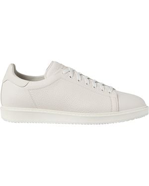 Brunello Cucinelli Leather Lace-Up Trainers - White