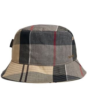 Barbour Telfield Tartan Bucket Hat - Gray