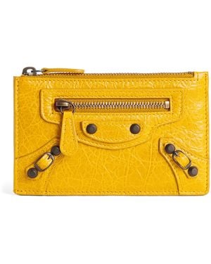 Balenciaga Lambskin Le City Card Holder - Yellow