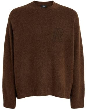 Represent Wool-Blend Logo Sweater - Brown