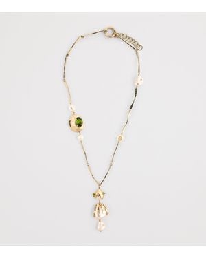 Weekend by Maxmara Irregular Chain Pendant Necklace - White