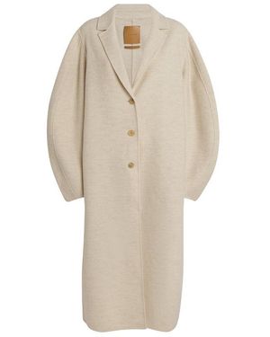 LE17SEPTEMBRE Wool-Blend Balloon Trench Coat - Natural