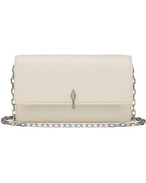 Christian Louboutin Bettina Nappa Leather Chain Wallet - Natural