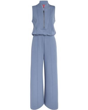 Spanx Airessentials Half-Zip Jumpsuit - Blue
