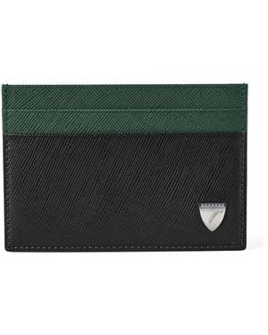 Aspinal of London Leather Slim Card Holder - Green