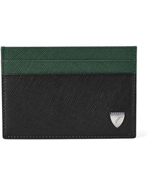 Aspinal of London Leather Slim Card Holder - Green