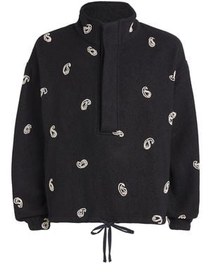 Kartik Research Wool Paisley Embroidered Jumper - Black